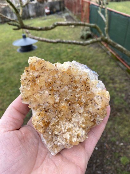 Citrín/Pálený Ametyst drúza