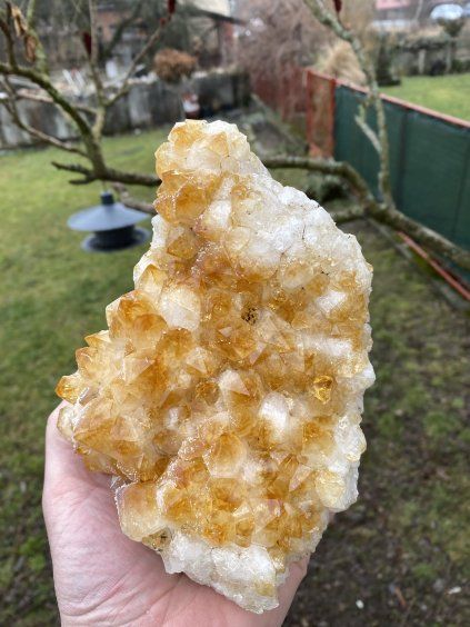 Citrín/Pálený Ametyst drúza