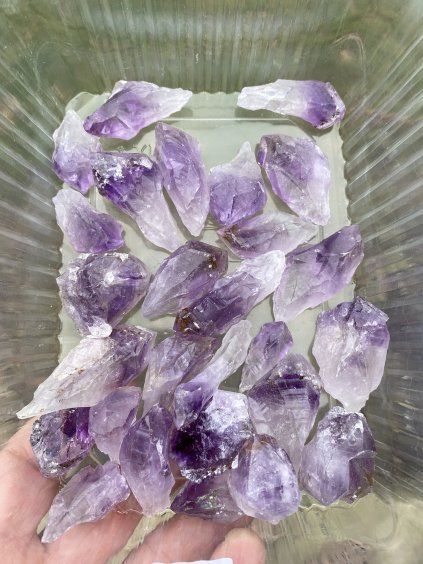 Ametyst hroty z drúz  sada 300g