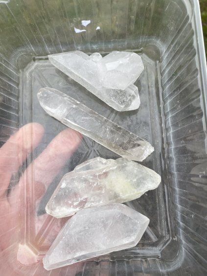 Křišťál krystal oboustranný  sada 4ks