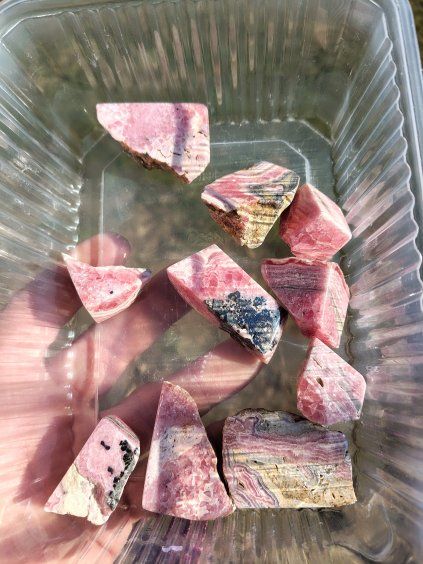 Rodochrozit odřezky  sada 10ks