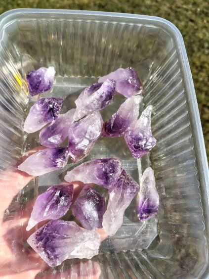 Ametyst hroty z drúza sada 15ks