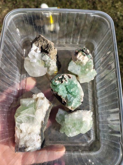 Zelený Apofylit sada 5ks