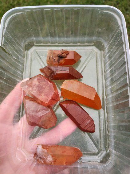 Křišťál Tangerin krystal sada 7ks