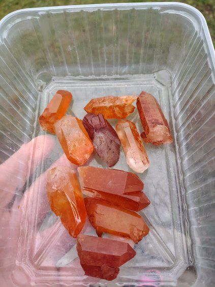 Křišťál Tangerin krystal sada 10ks