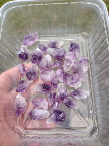 Ametyst hroty z drúz sada 200g