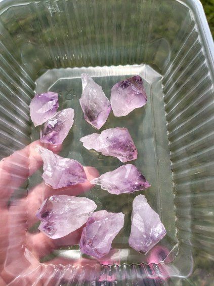 Ametyst hroty z drúz sada 10ks