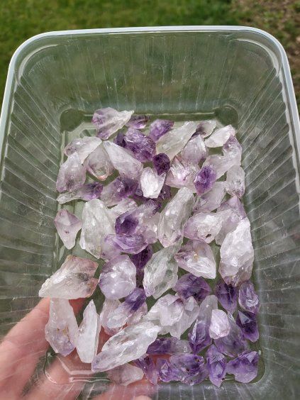 Ametyst hroty z drúz sada 300g