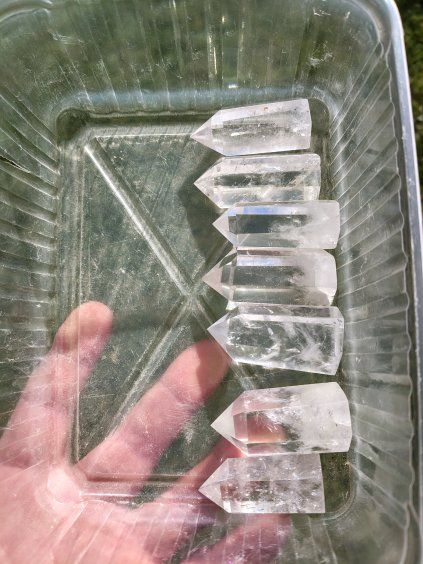 Křišťál obelisk sada 7ks