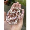 Opál růžový náramek valounky tromlované