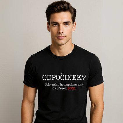 CZ PanskeTricko Odpocinek Potisk Cerna
