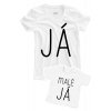 Tričko pro mámu a dítě MALÉ JÁ (Barva Bílá, Velikost pro mámu S, Velikost pro dítě 53-60 (0-3))