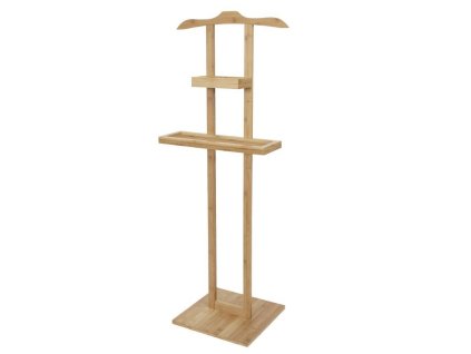 Bambusový stojan na oblečení Compactor Bamboo, hnědá (Barva hnědá)