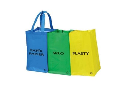Tašky na tříděný odpad, 18 l, vícebarevná (Barva barevná)