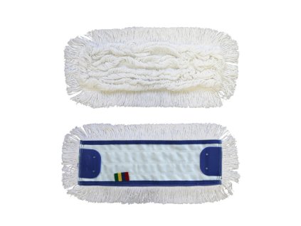 Mop se záložkami Optimum, 40 cm - bavlna, bílá (Barva bílá)