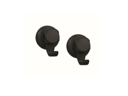 Háčky do koupelny Compactor Bestlock Black, 2 ks, černá (Barva černá)