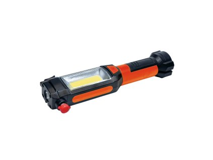 Multifunkční LED svítilna 3W COB + 1W LED, oranžová (Barva oranžová)