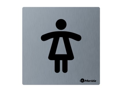 Piktogram Merida Stella - WC dámy, matný nerez (Barva matný nerez)