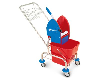 Úklidový vozík Nolan - jednokbelíkový, chrom (Barva chrom)