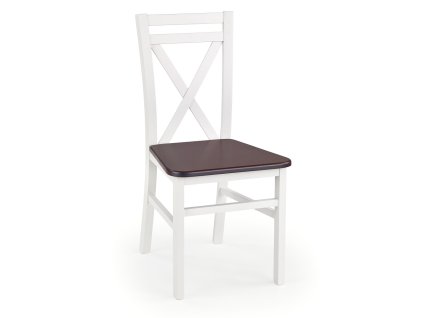 Jídelní židle Darius II - výprodej, tmavý ořech / bílá (Barva bílá)