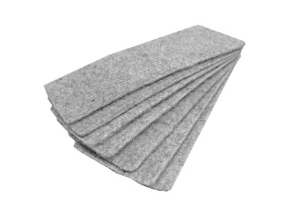 Sada náhradních filců k magnetické stěrce, 12 ks, šedá (Barva šedá)