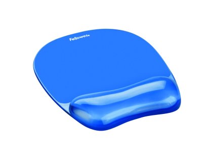 Gelová podložka pod myš a zápěstí Crystal, modrá (Barva modrá)