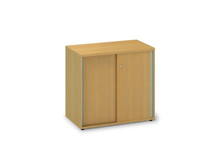 Nízká skříň s posuvnými dveřmi ProOffice 80 x 45 x 73,5 cm, buk (Barva buk)