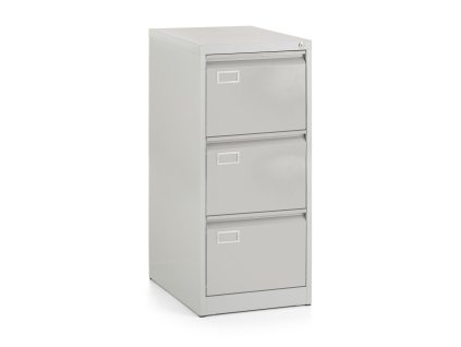 Kovová kartotéka A4 - 3 zásuvky, 45,5 x 62 x 101,5 cm, cylindrický zámek, světle šedá - ral 7035 (Barva světle šedá - ral 7035)
