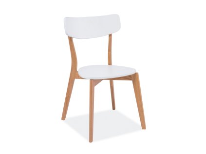 Jídelní židle Mosso, bílá / dub (Barva bílá || dub)