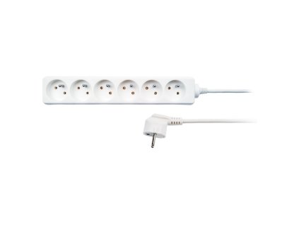 Prodlužovací kabel 6Z - 1,5m, bílá (Barva bílá)