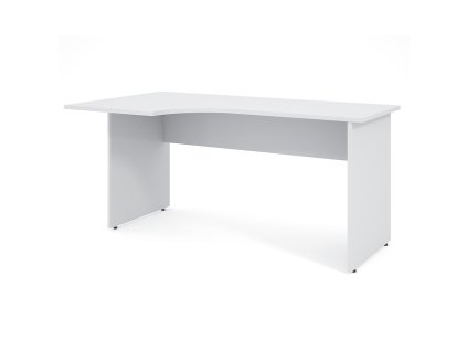 Ergonomický stůl Impress 160 x 90 cm, levý, bílá (Barva bílá)