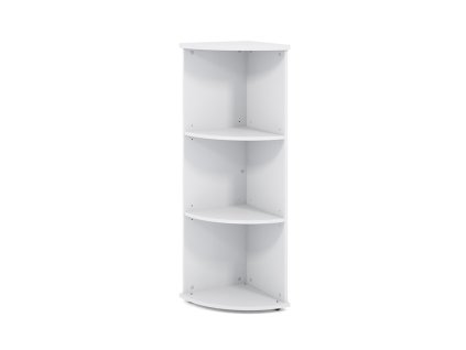 Střední rohová skříň Impress 37 x 37 x 119,6 cm, bílá (Barva bílá)