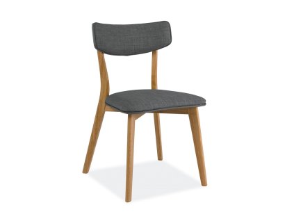 Jídelní židle Karl, šedá / dub (Barva šedá || dub)
