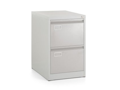 Kovová kartotéka A4 - 2 zásuvky, 45,5 x 62 x 71,5 cm, cylindrický zámek, světle šedá - ral 7035 (Barva světle šedá - ral 7035)