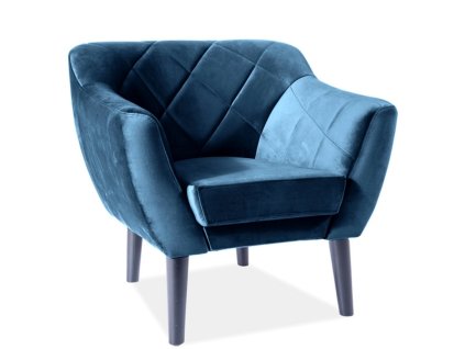 Křeslo Karo, modrá / černá (výprodej) (Barva žlutá)