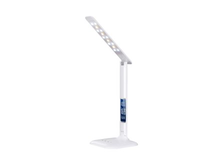 Stolní LED lampička stmívatelná s displejem 6W, bílá (Barva bílá)