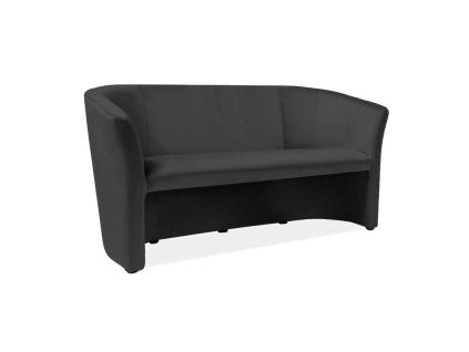 Pohovka Cuba Velvet, trojsedák, černá (Barva černá)