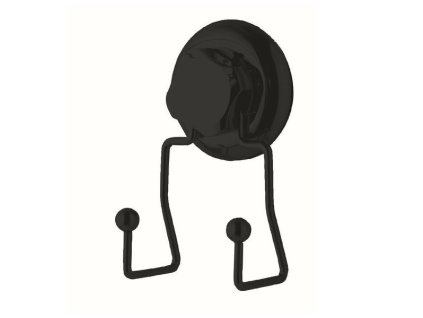 Dvojitý háček do koupelny Compactor Bestlock Black, černá (Barva černá)