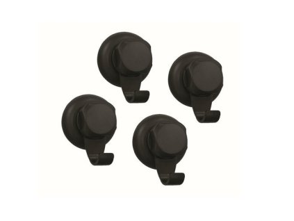 Háčky Compactor Bestlock, 4 ks, černá (Barva černá)