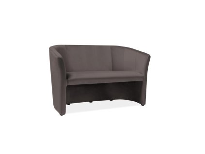Pohovka Cuba Velvet, dvojsedák, šedá (Barva šedá)