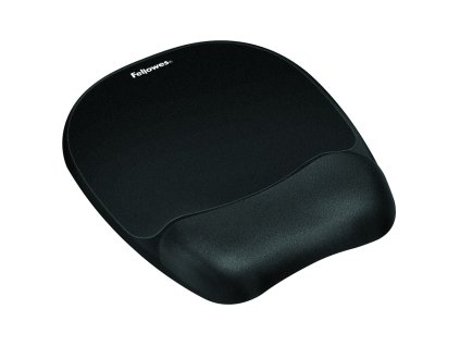 Podložka pěnová pod myš a zápěstí Memory Foam, černá (Barva černá)