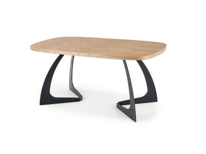 Jídelní stůl Veldon, dub / černá (Barva dub)