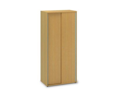 Vysoká skříň s posuvnými dveřmi ProOffice 80 x 45 x 178 cm, buk (Barva buk)
