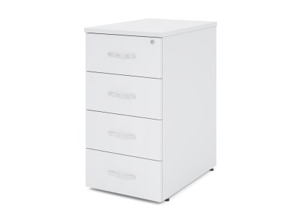 Kontejner Impress 40,6 x 60 cm - 4 zásuvky (ke stolu Impress 76 cm), bílá (Barva bílá)