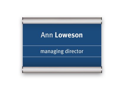 Orientační systém 14,8 x 5 cm, hliník (Barva hliník)