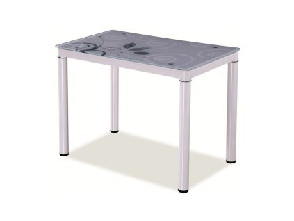 Jídelní stůl Damar 80 x 60 cm, bílá (Barva černá)