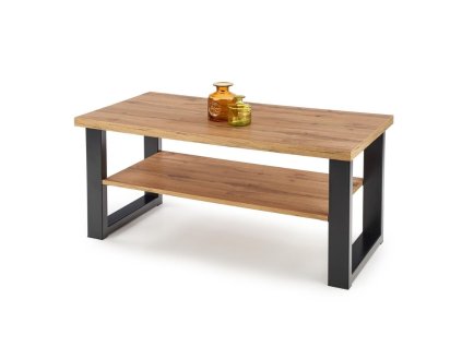 Konferenční stolek Venom U obdélníkový, dub wotan / černá (Barva dub wotan)