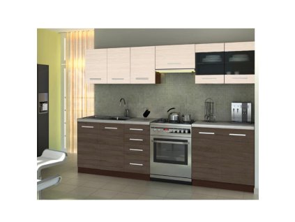 Kuchyňská linka Amanda II 260, wenge / dub (Barva dub || wenge)