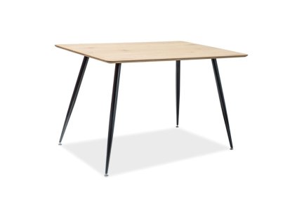 Jídelní stůl Remus 120 x 80 cm, dub / černá (Barva dub)