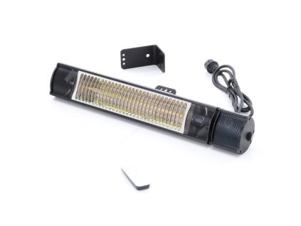 Infrazářič Bartoli s dálkovým ovládáním, černá (Barva černá)